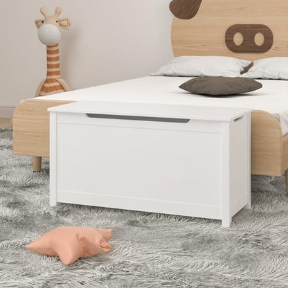 20 Gallon White Toy Box for Patio Indoor Storage Box with Lid 2.7 cu ft Easy Assembly White