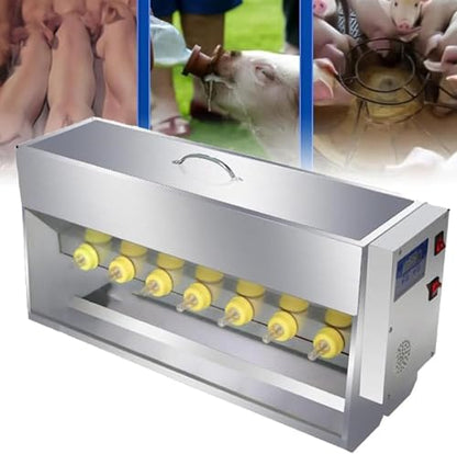 Automatic Piglet Feeder Machine with Sound Simulation, Double-Sided Sile Nipples, 10 Nipples for Efficient Milk Feeding and Lactation Support for Healthy Growing Piglets - size: 14Nipples