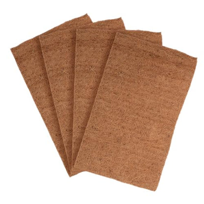 UKCOCO 4pcs Washable Chicken Nesting Pads Soft Nonslip Nesting Box Liners for Chicken Coop Reusable Laying Mats Natural Coconut Pads for Hens