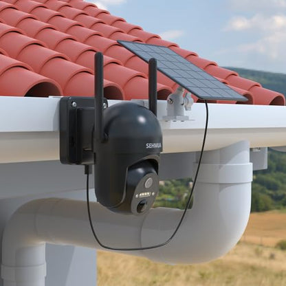 Gutter Mount for SEHMUA RBX-S40/S44/S45/SD22 Solar Outdoor Camera Bracket Compatible with SEHMUA Solar Security Cameras Wireless Outdoor Kit（White）
