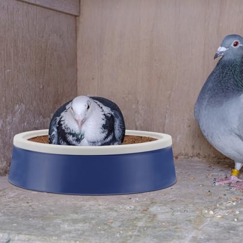 POPETPOP 4 Sets Pigeon Nest Plastic Pot Set - Durable Pigeon Nesting Bowl with Breathable Mats for Breeding and Hatching Small Birds Doves Quails, 9.44X4.72In | Breathable Durable Dove Nesting Box for Small Birds Doves Quails Pigeon Breeding and Hatching