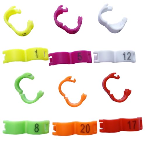100Pcs 4mm Birds Leg Rings, Chicken Identification Band, Multicolor Quail Bands for Legs, Leg Bands Clip-on Rings for Birds Identification Pink 4.5mm