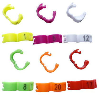 100Pcs 4mm Birds Leg Rings, Chicken Identification Band, Multicolor Quail Bands for Legs, Leg Bands Clip-on Rings for Birds Identification red 4.5mm
