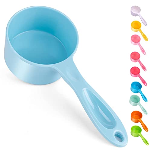 Super Design1 Cup Dog Food Scoop for Container Melamine Measuring Scoop for Dogs Cats Birds and Rabbits Pet Food Feeding Scoop Dishwasher Safe - Baby Blue - color: Baby Blue 1 Cup