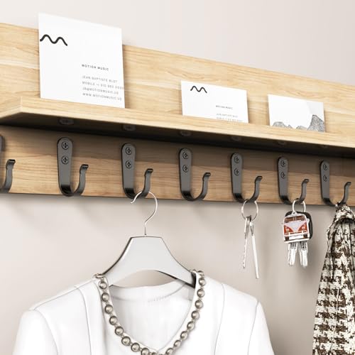 BREYDROK 20PCS Heavy Duty Metal Coat Hooks for Wall, Single Prong Hanging Hooks with 40 Screws for Towels, Backpacks, Hats & Dog Leashes - color: 20pcs + Black