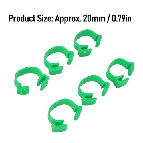 100PCS 20mm Chicken Leg Bands, 001 to 100 Numbered Colorful Chicken Birds Poultry Identification Leg Bands for Chicks Ducks Pigeons Goose Quail Yellow (Green) - color: Green