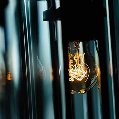 Warm Incandescent Light Bulbs 60 Watt,A19/A60 Vintage Style Edison Bulbs E26,Soft Yellow Light Bulbs,Amber Bulbs,Retro Light Bulb Old Fashioned,Halogen Dimmable Edison Bulb Squirrel Cage - size: 6 Count (Pack of 1)