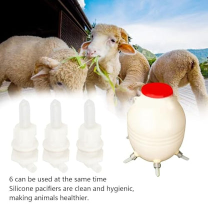 9PCS Livestock Feeding Nipples, Small Animal Milk Drink Nipples Soft Nipples for Bottles for Goats and Cheeps