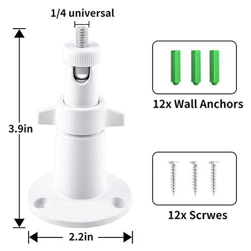 Security Camera Universal Mounting Bracket,Adjustable Indoor/Outdoor Security Wall Metal Bracket, Compatible with Arlo Pro/Pro 2/Pro 3/Pro 4/Ultra/Ultra 2, & with Ring Stick Up Cam Battery (4 Pack) - size: 4 Count (Pack of 1)