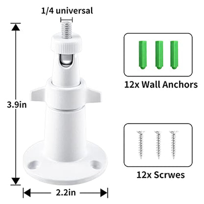 Security Camera Universal Mounting Bracket,Adjustable Indoor/Outdoor Security Wall Metal Bracket, Compatible with Arlo Pro/Pro 2/Pro 3/Pro 4/Ultra/Ultra 2, & with Ring Stick Up Cam Battery (4 Pack) - size: 4 Count (Pack of 1)
