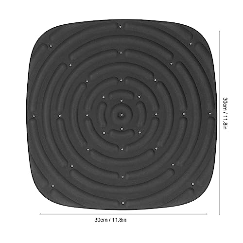 Chicken Nesting Box Pads, Washable Reusable PVC Breathable Egg Collector Design Hen Liners, Chicken Nesting Pads with Groove for Coops, Hen House (Black) - color: Black