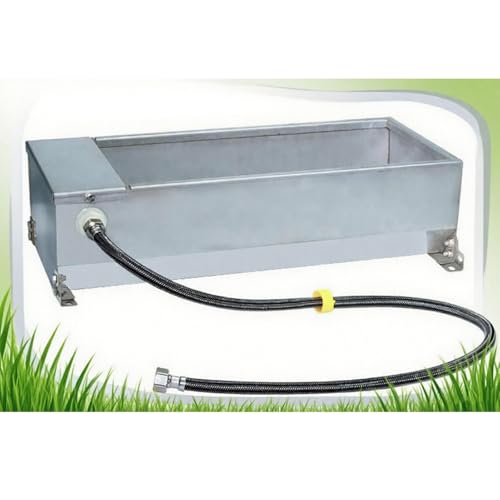 7.5L Self-Filling Stainless Steel Livestock Waterer – 304 Food-Grade Float Valve Cattle/Sheep Trough, Tool-Free Install, Leak-Proof, Freeze-Resistant, Farm Must-Have