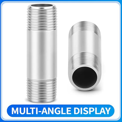 ChillWaves 304 Stainless Steel Pipe Fitting, Nipple Cast Pipe 1-1/2" NPT Male x 1-1/2" NPT Male Thread 2" Length(50MM)(2-PACK) - size: 1-1/2" NPT, style: 2" Length(50MM)