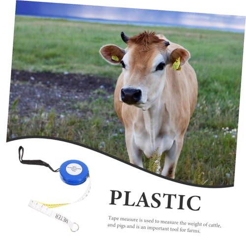 Animal Measuring Tape 2.5m for Pig Weight and Horse Girth Measurement, Flexible Blue Tape Measure for Cattle, Goat, and Livestock Body Size Measurement Style