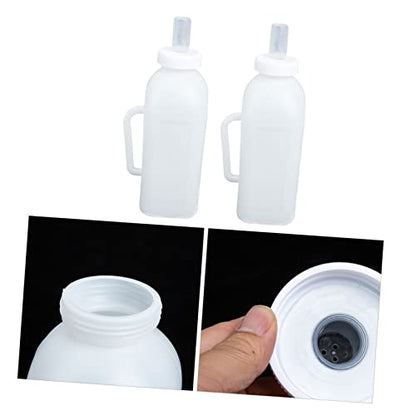 2L Calf Milk Bottle 4lb Nursing Feeder for Calves Kittens Puppies Sturdy Silicone PET Feeding Bottle Wide Neck for Farm Use and PET Care
