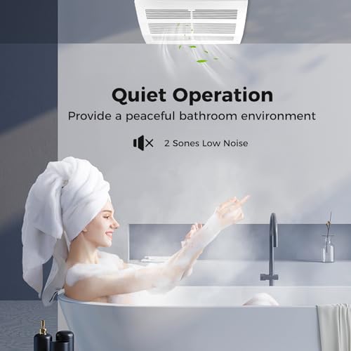 COSTWAY 200 CFM Bathroom Exhaust Fan, Ceiling Mount Exhaust Ventilation Fan for 200 Sq.Ft, Household Bath Vent Fan w/Metal Housing, 6 Inches Duct, 2 Sones Quiet Operation, White - size: 200 CFM