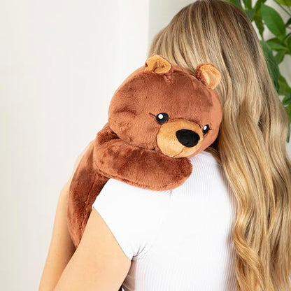 HUGIMALS Darby the Bear 20 Inch 4.5 lb Heavy Cute Sensory Weighted Comfort Plush | Large Unscented Washable Self Care Calming Stuffed Animal for Kids, Teens and Adults - color: Darby the Bear
