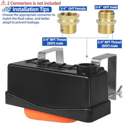 Water Trough Float Valve for Stock Tank,Water Tank Float Valve Level Control for Pond Farm Livestock Cattle Goat Horse Swimming Pool, Autofill Livestock Waterer - style: Stock Tank Float Valve-1PCS