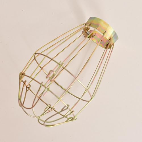 Heating Lamp Holder Anti Scald Mesh Cover for Reptiles Amphibians Birds - Sturdy Iron Construction, Adjustable Clamp, 3.94x3.94x5.71 inch