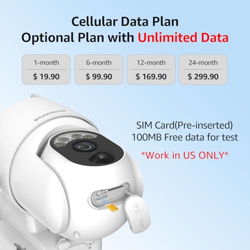 BOAVISION 4G LTE Cellular Solar Security Camera Wireless Outdoor, Alert PTZ Cameras with 5MP HD Night Vision, PIR Motion Sensor, 2 Way Audio, No WiFi Needed Security Camera