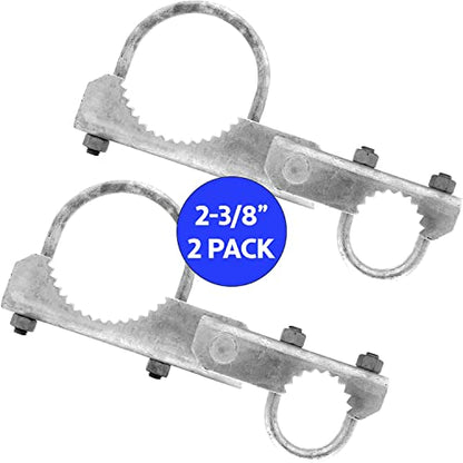 Chain Link Fence 180 Degree Commercial Duty Gate Hinge-for 6-5/8" Outside Diameter Gate Post/Pipe & 1-5/8 Thru 1-7/8" Gate Frames. Chain Link Post Gate Hinge - Includes Hinge U Bolts - 2 Hinge Assy - size: 6-5/8" Post - 2 Pack