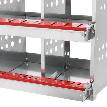 Chicken Nesting Boxes, 6 Hole Nesting Box for Chickens with Rollout Egg Collection, Galvanized Sheet Chicken Coop Laying Box for Hens