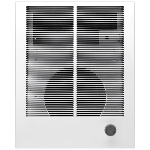 198 High Capacity Wall Heater supports recessed or surface mounting, 240 VAC, 4000W/2000W, Adjustable Front Thermostat For Living Rooms, Offices and Small Shops