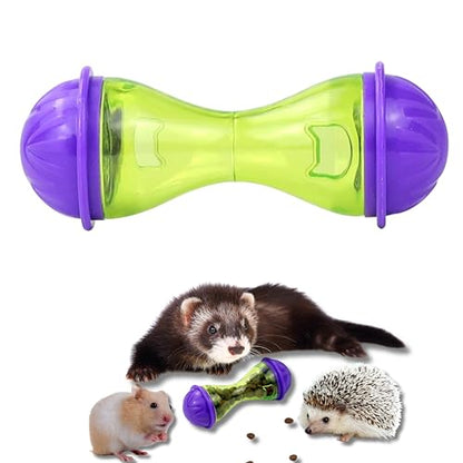 Ferret Treat Ball Interactive Toy Balls for Small Animal, Enrichment Toys Ferrets Dry Food Ball for Ferrets Guinea Pig Rat Chinchilla Hedgehog Bunny, Pet Ferret Accessories (L, Bone) - size: L
