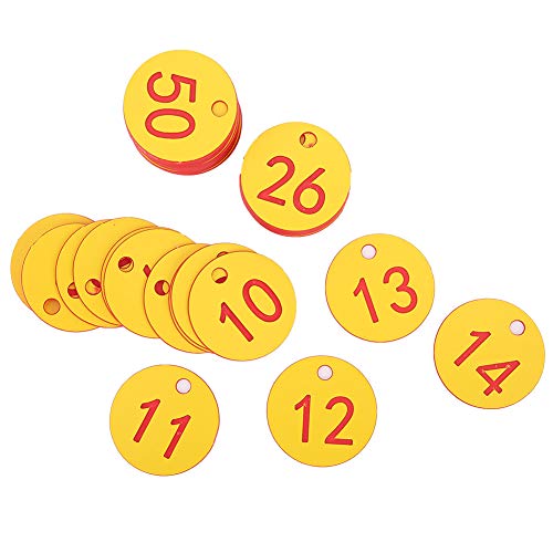 Numbered Livestock Ear Tags,Identification Labels for Cows Horses Pigs Goats Sheep Farm Animal Management(Red) - color: Red