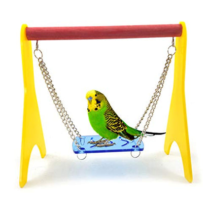 Acrylic Swing Toy for Chickens and Bird Hanging Chain Perch Stand Great for Parrots Hens and Small Animal Fun Enrichment Chewing Standing Hanging Bird for Cage Chicken for Hens and Toys with Stand Toy