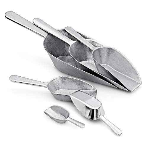 New Star Foodservice Cast Aluminum Flat Bottom Utility Scoop, 1oz, Extra Small Size, Silver, Hand Wash Only - size: 1-Ounce
