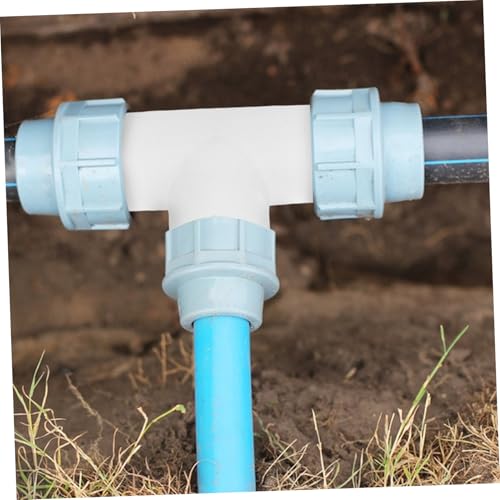 20 Pcs PVC Water Pipe Fittings Barbed Tee Connectors Elbow Adapters and Plugs for Drip Irrigation and Livestock Watering Systems