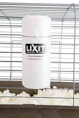 Lixit Wide Mouth BPA-Free Cage Water Bottles for Rabbits, Ferrets, Guinea Pigs, Rats, Chinchillas, Hamsters, Mice, Hedgehogs, Gerbils and Other Small Animals. (Translucent, 32 Ounce Pack of 2) - color: Translucent, size: 32 Ounce Pack of 2