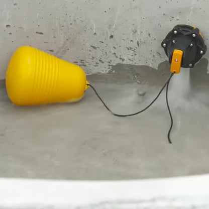 Jobe Valves J-MFV0100DLT Megaflow Trough Valve 1" NPT, 200 L/Min High Flow, 150 PSI, Detachable Base with Long Tail, Float Operated Water Valve for Livestock Troughs & Tanks, Yellow/Black