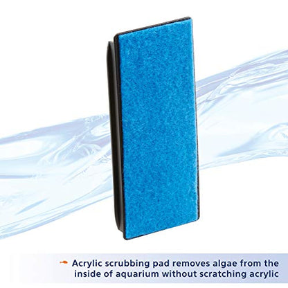 Aqueon Aquarium Algae Scraper, Fish Tank Cleaning Magnets for Glass/Acrylic, Small, Black (Pack of 3) - size: Small (Pack of 3)