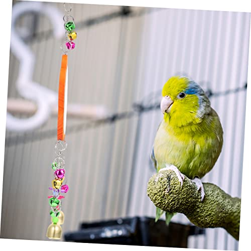ibasenice 1pc Bird Mirror Toy for Chickens Hanging Toy Bells for Pet Cage Decoration Fun Chicken Accessories for Enrichment and Play