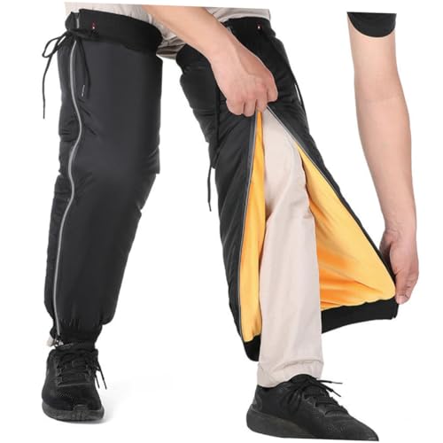 HEALLILY Reflective Windproof Calf Gaiters for Hiking Motorcycle Cold Weather Protection
