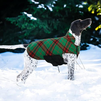 Kuoser Warm Dog Coat, Waterproof Dog Coats for X-Small Dogs, Adjustable Durable Doggie Winter Jacket Reversible Cozy Puppy Cold Weather Apparel from Small to Large Breed, Christmas Green XS - color: Christmas Green, size: X-Small (Pack of 1)