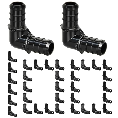 1/2" Poly PPSU Barb Crimp PEX Fitting, 100pcs PEX Elbow Fittings, No Lead - size: 1/2" Elbow, 100pcs