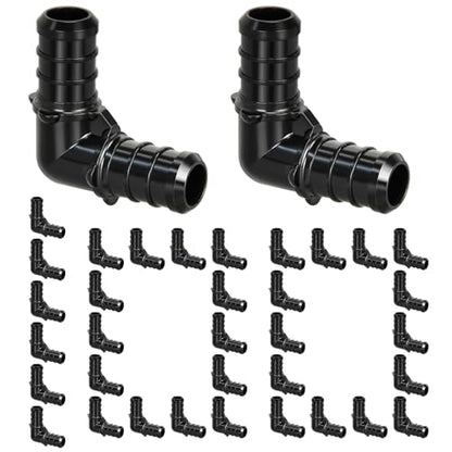 1/2" Poly PPSU Barb Crimp PEX Fitting, 100pcs PEX Elbow Fittings, No Lead - size: 1/2" Elbow, 100pcs