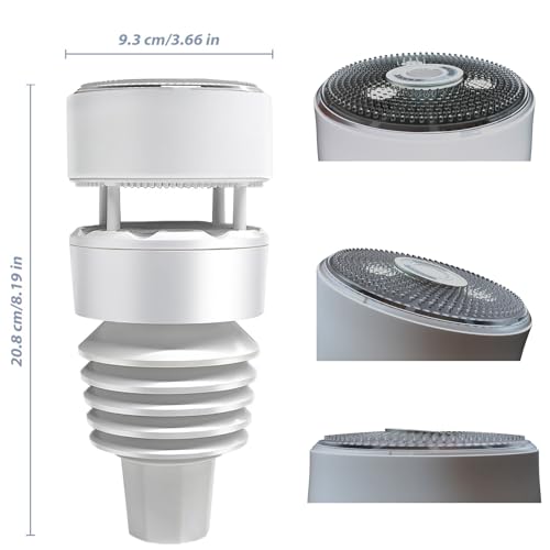 Ecowitt WS90 7-in-1 Weather Sensor, Outdoor Temperature/Humidity/Rain Gauge/Wind Speed and Direction/UV Index/Solar Radiation - Just Sensor, Could NOT Be Used Alone - 915 MHz - style: WS90BN