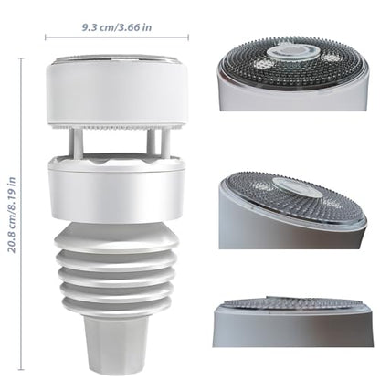 ECOWITT Wittboy Weather Station GW2001, Includes GW2000 Wi-Fi IoT Hub and WS90 7-in-1 Outdoor Solar Powered Weather Sensor, Supports WU/WeatherCloud/Wow/Ecowitt Servers, 915 MHz - style: GW2001BU