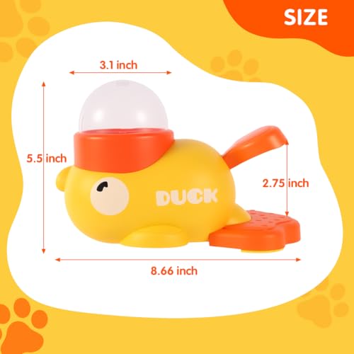 Interactive Cat Treat Dispenser, Slow Feeder Cat Puzzle Toy Duck Shaped Design