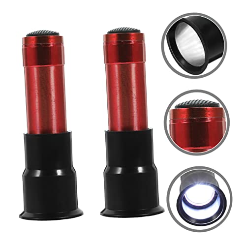 2pcs Professional Egg Candling Lamp Incubator Candling Lamp Flash Light Fertile Quail Eggs Incubator Farm Supply - color: Red