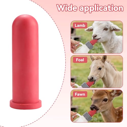Calf Nipple Rubber, 5 PCS 10cm / 3.9in Soft Calf Feeding Bottle Nipple Farm Animal Feeding Supplies