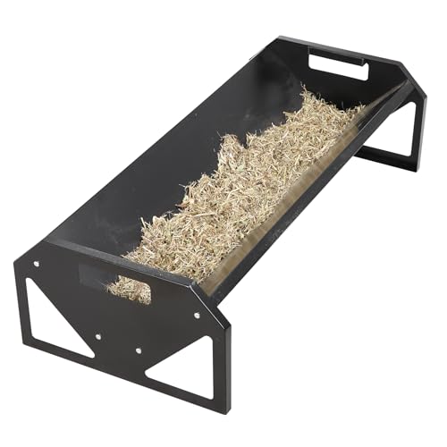 Pasture Feeder 44.2" Long, Livestock Feeder for Farms | with Deeper Feeding Pan, Heavy-Duty Livestock Feeding Troug