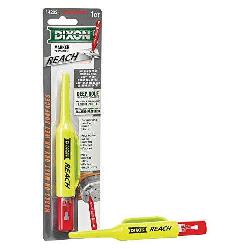 DIXON Industrial REACH- Deep Hole Permanent Marker, Red, 1-Count (14202) - color: Red