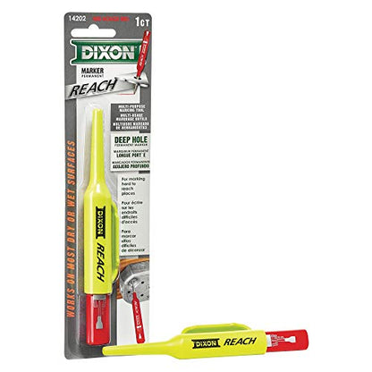 DIXON Industrial REACH- Deep Hole Permanent Marker, Red, 1-Count (14202) - color: Red