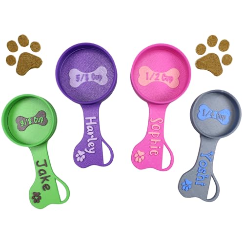 Personalized Dog Food Scoop Custom Scooper Pet Kibble Scoop Food Dispenser Dog Measuring Cup Custom Pet Accessories Gift Idea for Dog Lover (7oz - 7/8cup) - size: 7oz - 7/8cup