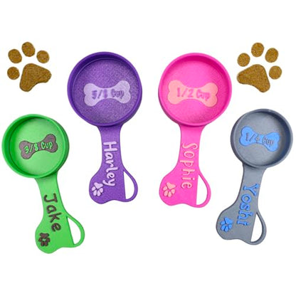 Personalized Dog Food Scoop Custom Scooper Pet Kibble Scoop Food Dispenser Dog Measuring Cup Custom Pet Accessories Gift Idea for Dog Lover (3oz - 3/8cup) - size: 3oz - 3/8cup